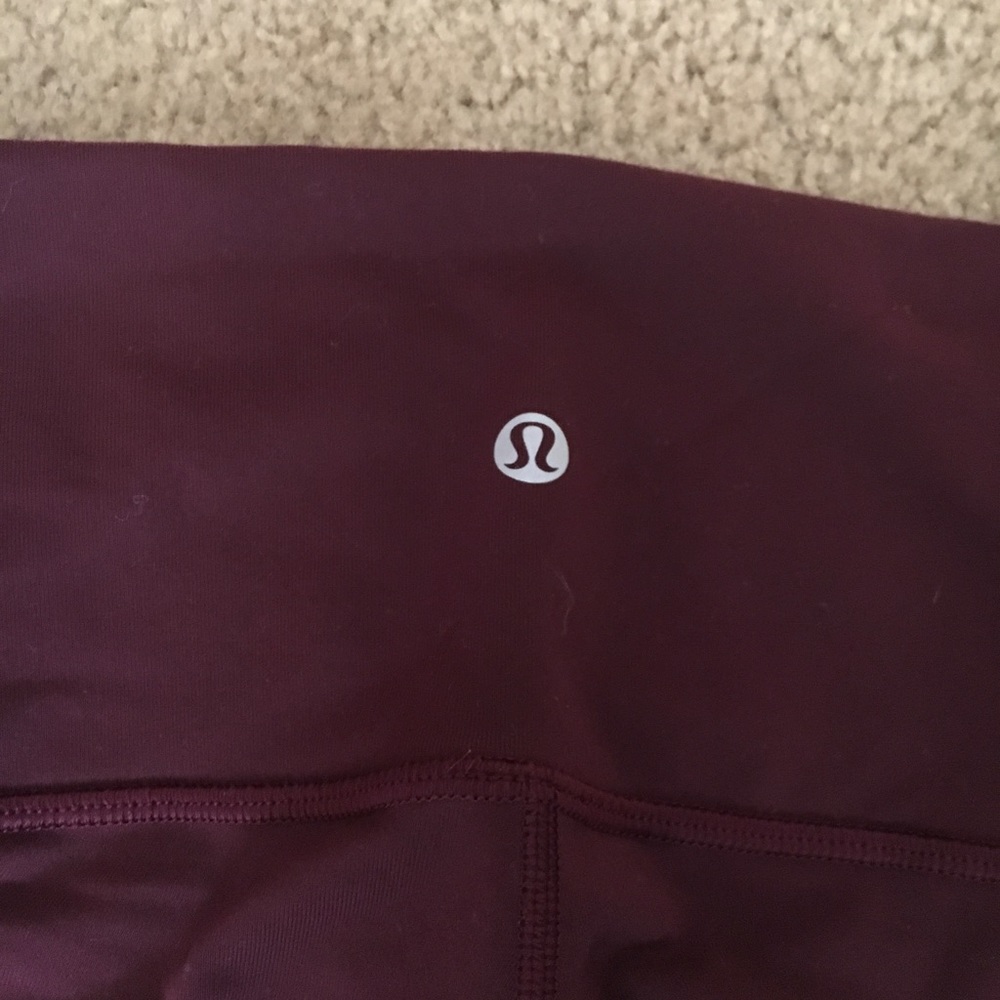 Rare Maroon Lululemon Wunder Under Leggings